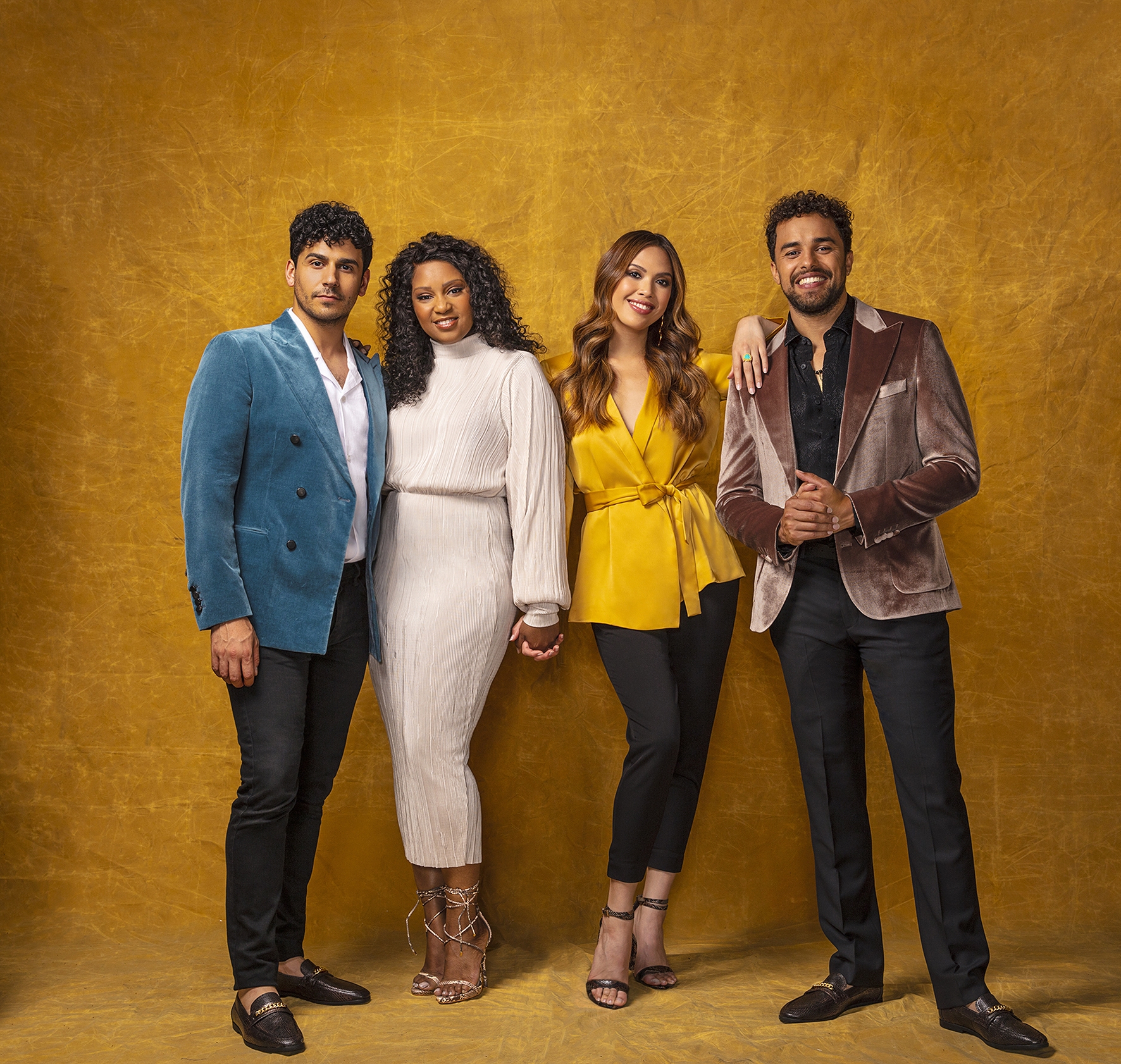 Liam Tamne (Ramses), Alexia Khadime (Miriam), Christine Allado (Tzipporah) and Luke Brady (Moses),
The Prince Of Egypt,
Photographer Darren Bell.